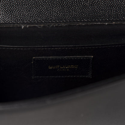 Saint Laurent Grain De Poudre Monogram Cassandre Clutch Black 8 of 10
