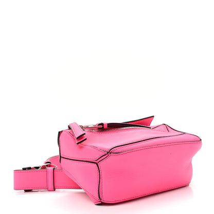 Loewe Calfskin Mini Puzzle Bumbag Neon Pink 4 of 9