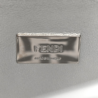 Fendi PVC Vitello Catalan Mirror Sequin FF Medium Peekaboo Iconic Satchel Argento 7 of 12