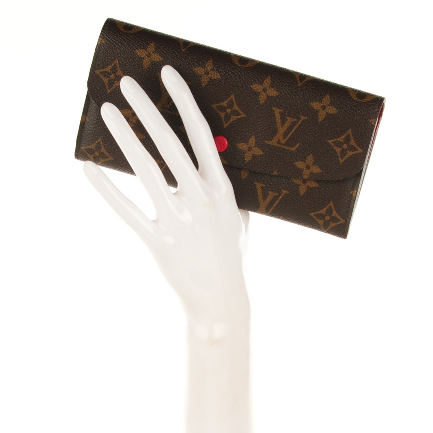 Louis Vuitton Monogram Emilie Wallet Red 2 of 7