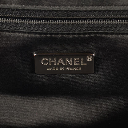Chanel Distressed Lambskin Paris NY Framed Pleated Pouch Bag Black 5 of 7