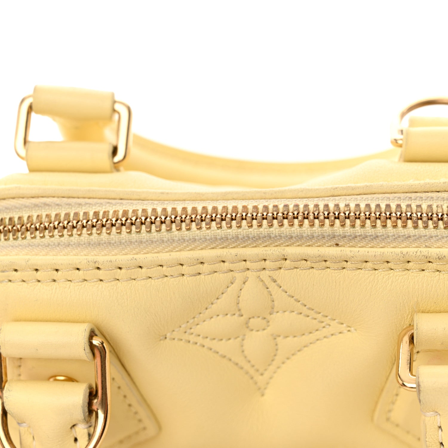 Louis Vuitton Calfskin Bubblegram Alma BB Banana 16 of 19