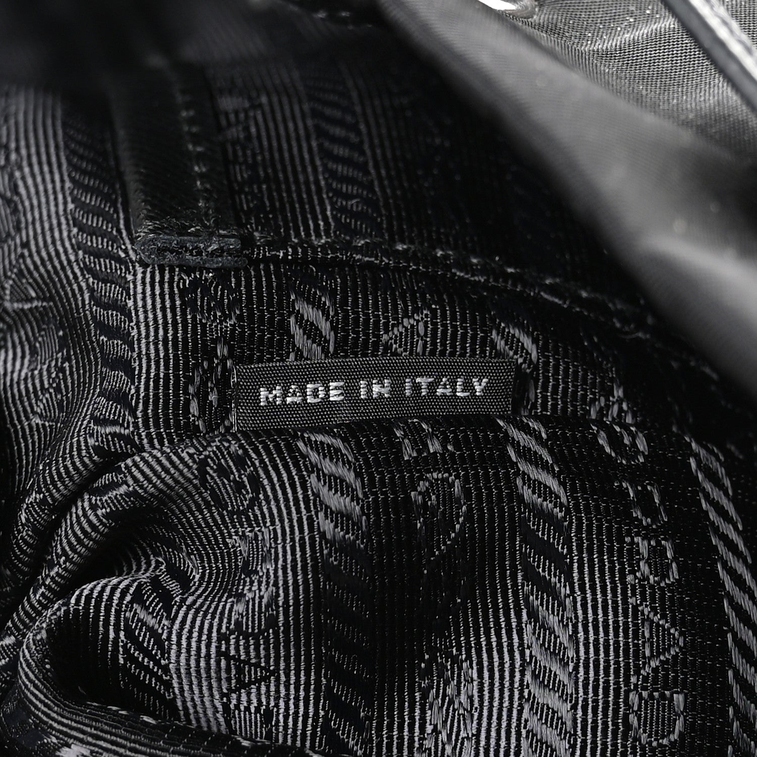 Prada Nylon Vela Saffiano Small Cinch Backpack Black 7 of 11