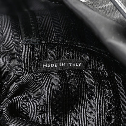 Prada Nylon Vela Saffiano Small Cinch Backpack Black 7 of 11