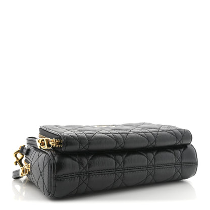 Christian Dior Supple Calfskin Caro Double Pouch Black 4 of 10