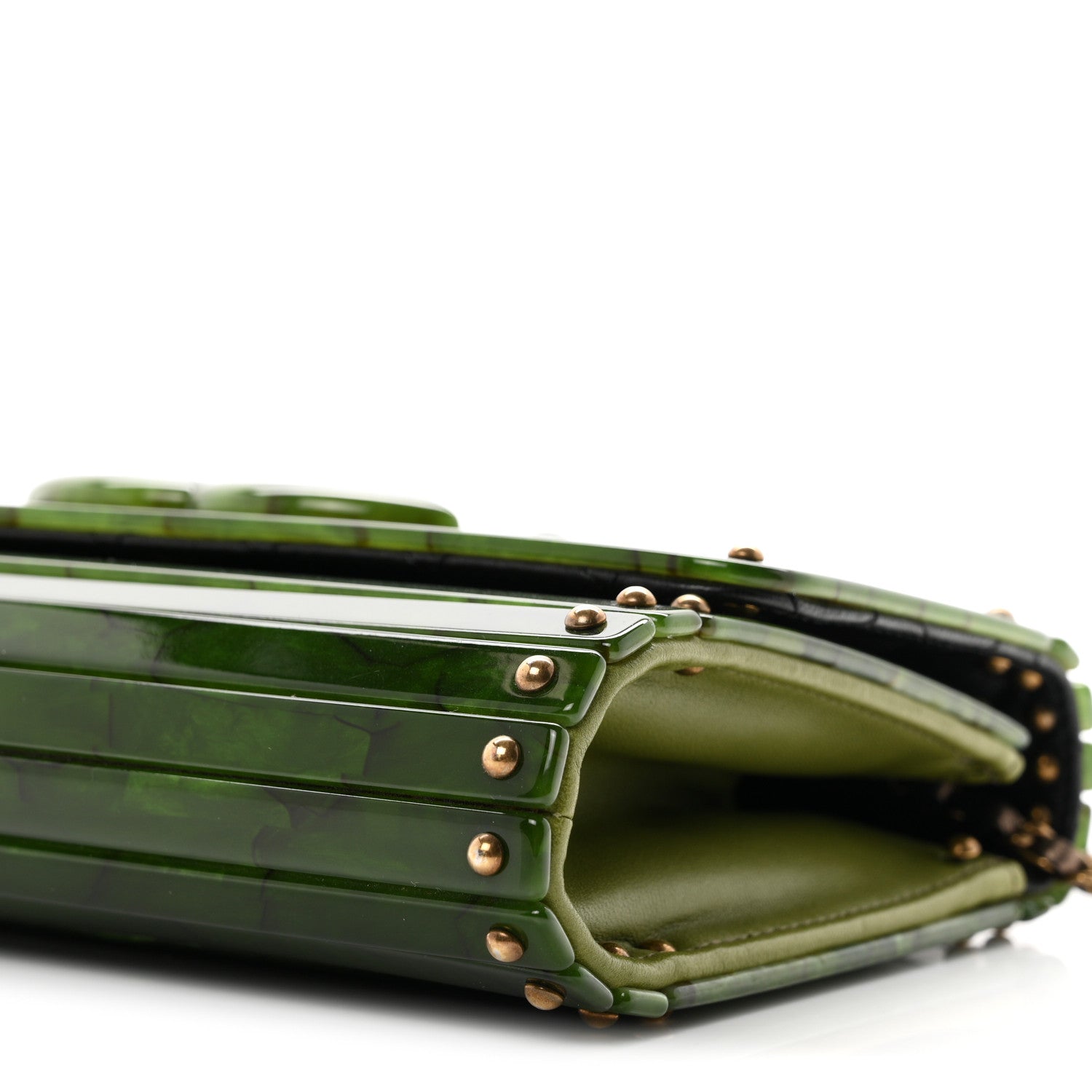 Chanel Plexiglass Jade Paris Shanghai CC Clutch Green 9 of 9