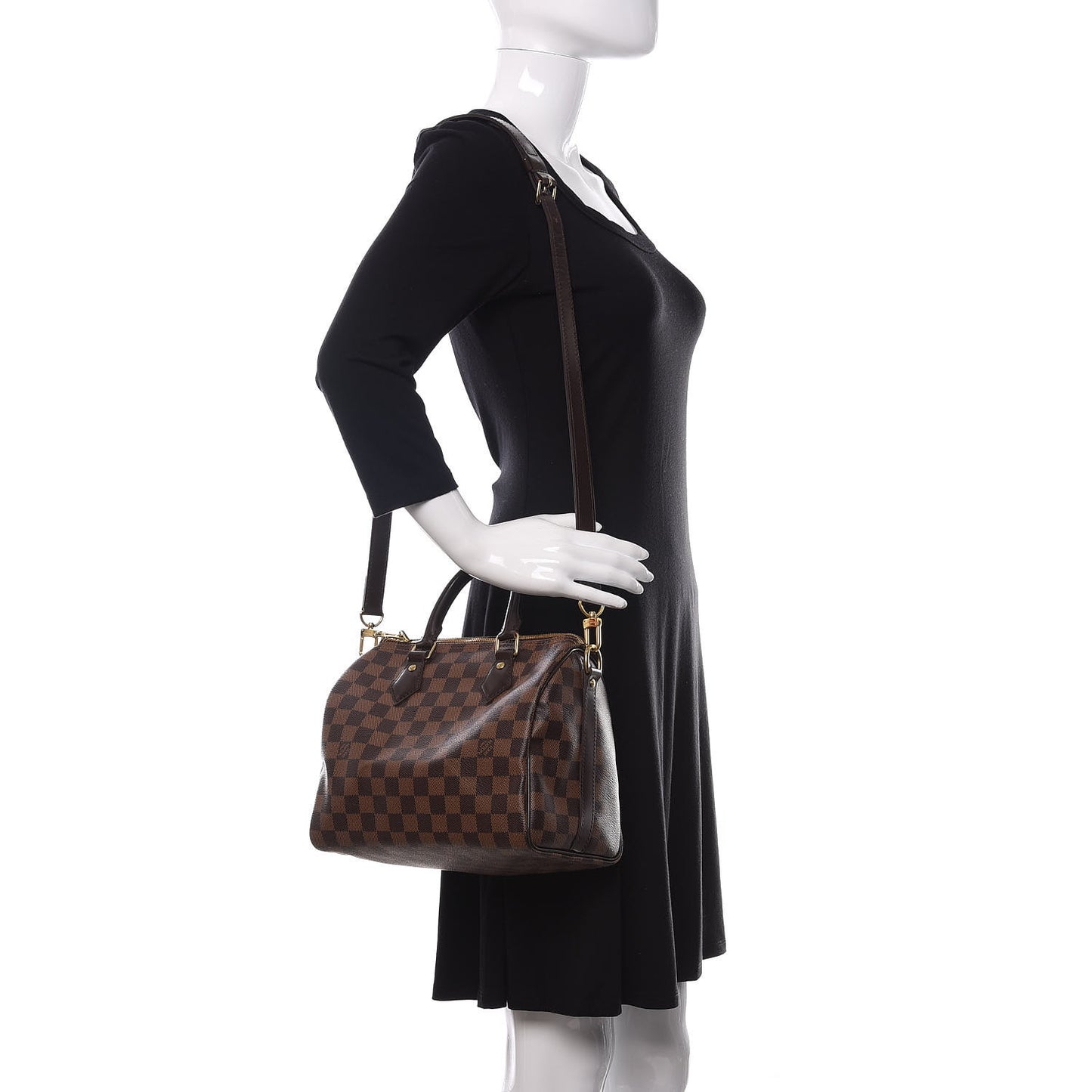 Damier Ebene Speedy Bandouliere 25