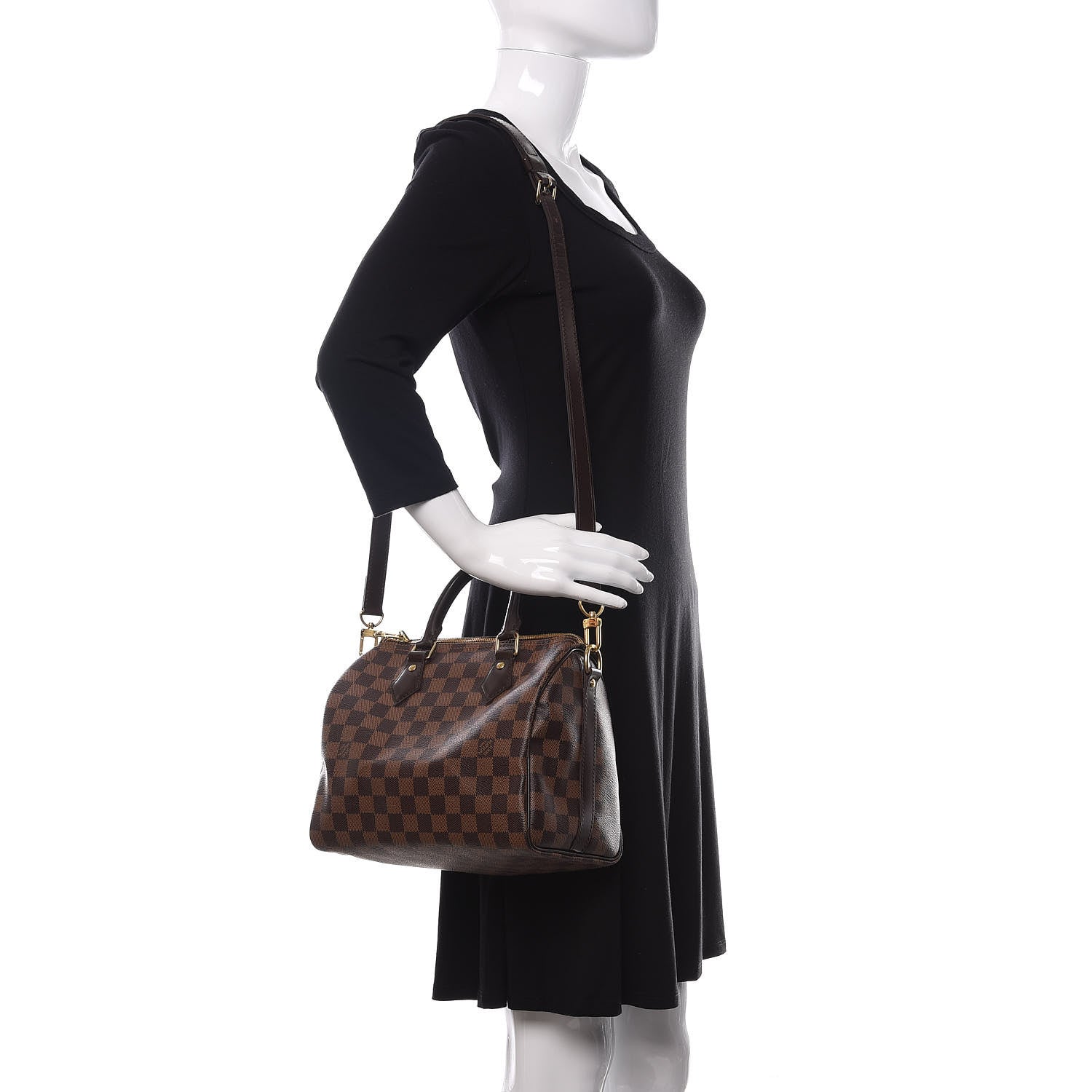 Louis Vuitton Damier Ebene Speedy Bandouliere 25 2 of 10