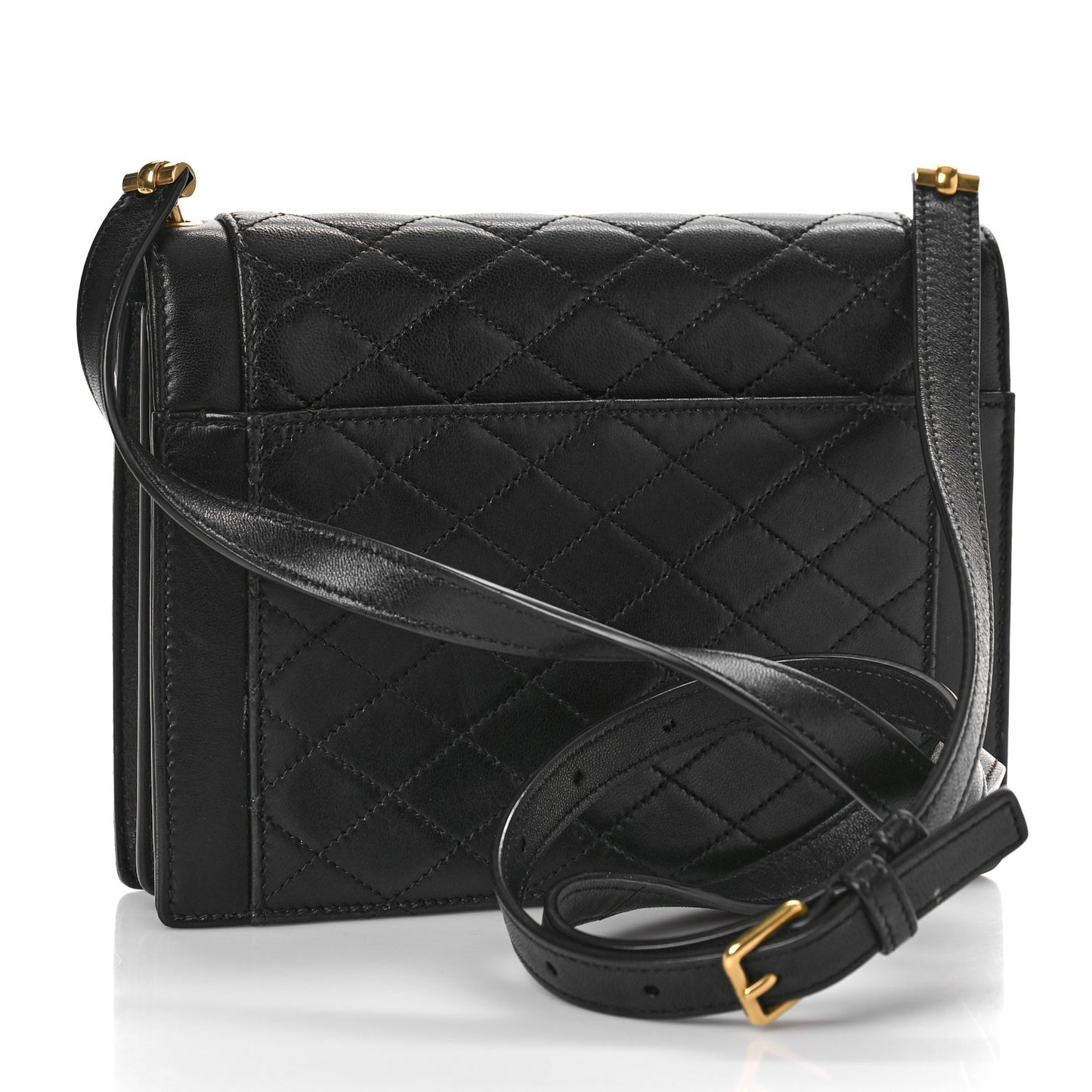 Lambskin Quilted Mini Gaby Satchel Black