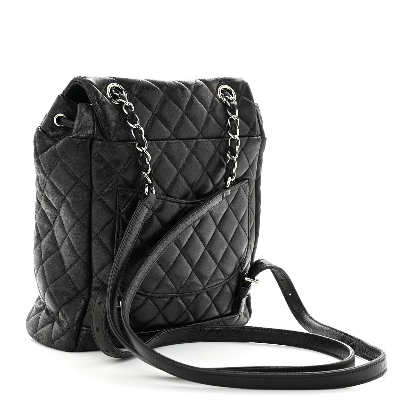 Lambskin Quilted Small Urban Spirit Backpack Black