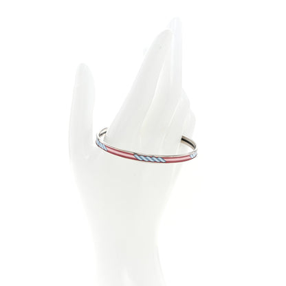 Hermes Enamel Quadrige Printed Extra Narrow Bracelet 65 2 of 4