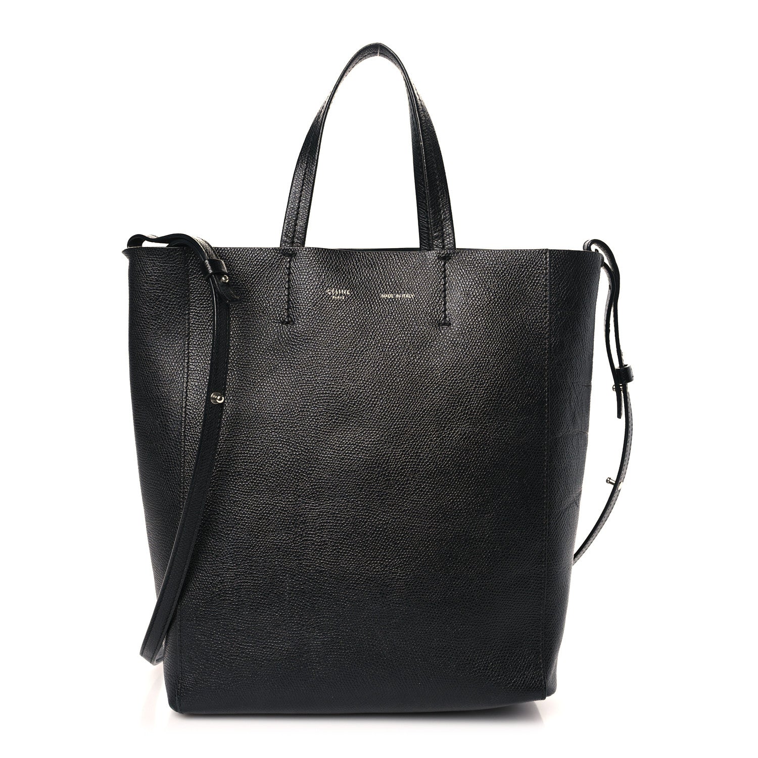 Celine Grained Calfskin Small Vertical Cabas Black 1 of 10