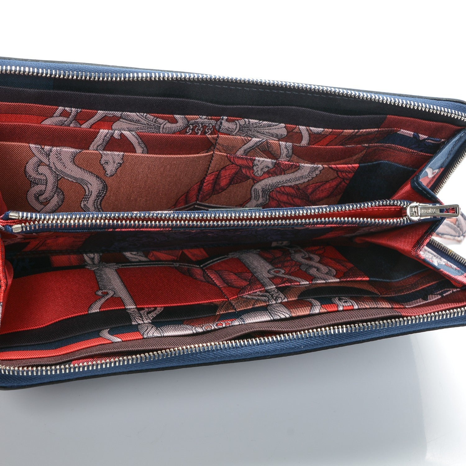 Hermes Epsom Silk'In Wallet Bleu Saphir 5 of 7