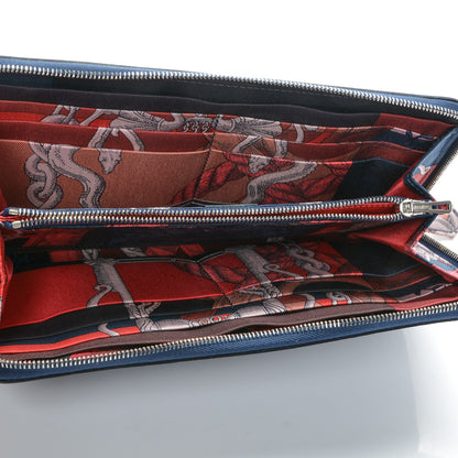 Hermes Epsom Silk'In Wallet Bleu Saphir 5 of 7