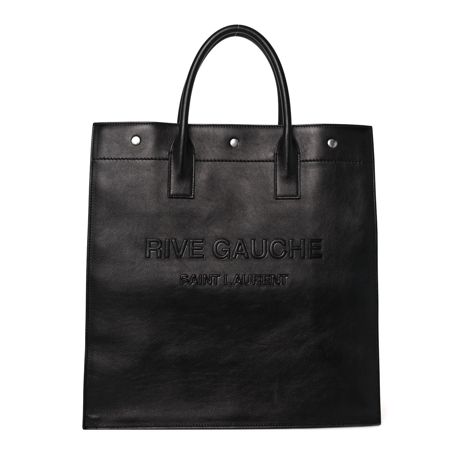 Saint Laurent Calfskin Rive Gauche North South Tote Black 1 of 8