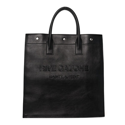 Saint Laurent Calfskin Rive Gauche North South Tote Black 1 of 8