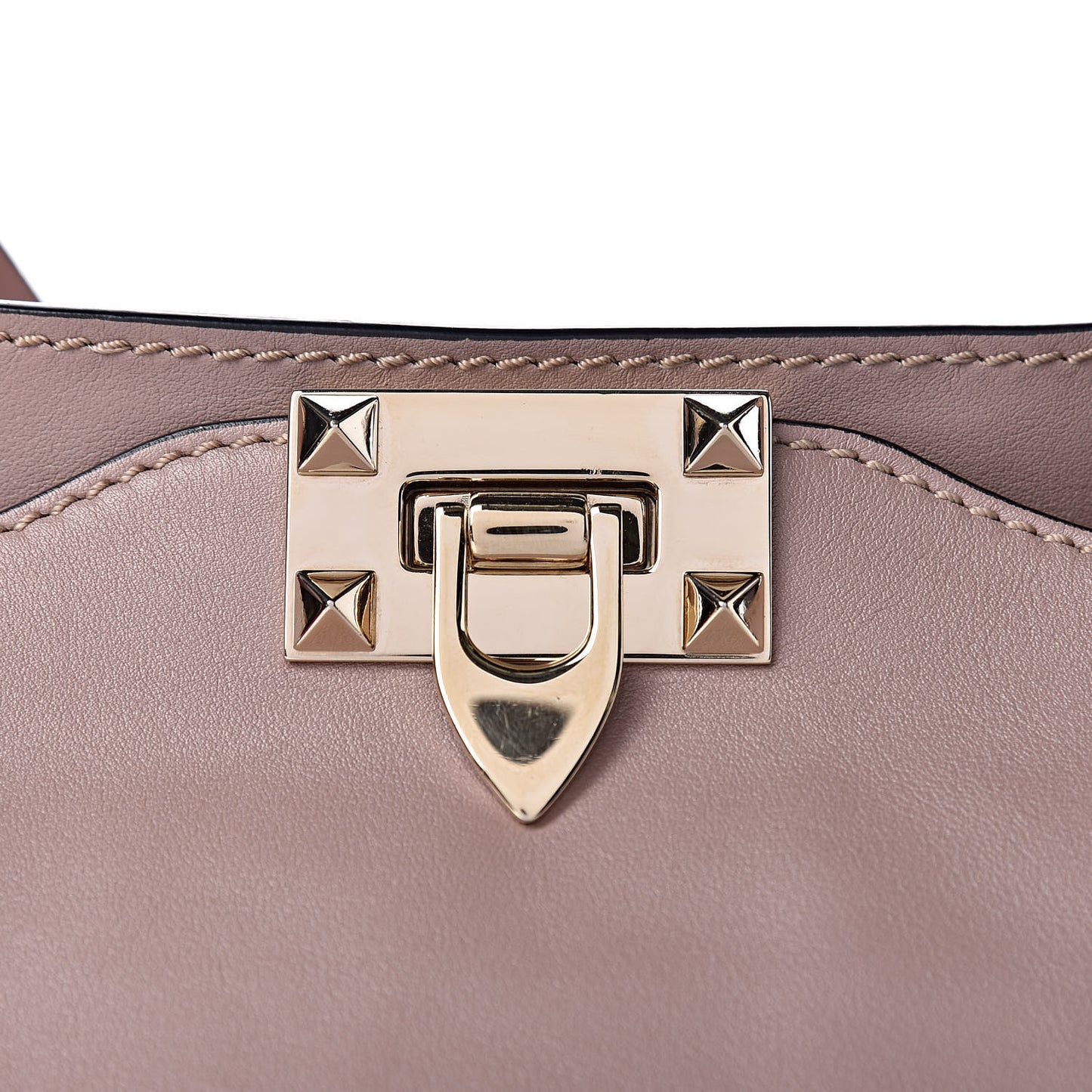 Vitello Small Rockstud Tote Poudre