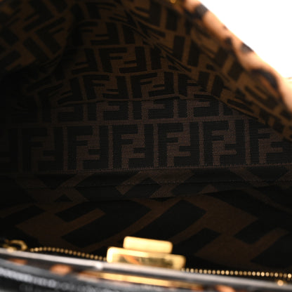 Fendi Calf Hair Leopard Print Zucca Large Peekaboo Iconic Satchel Tobacco 5 of 11