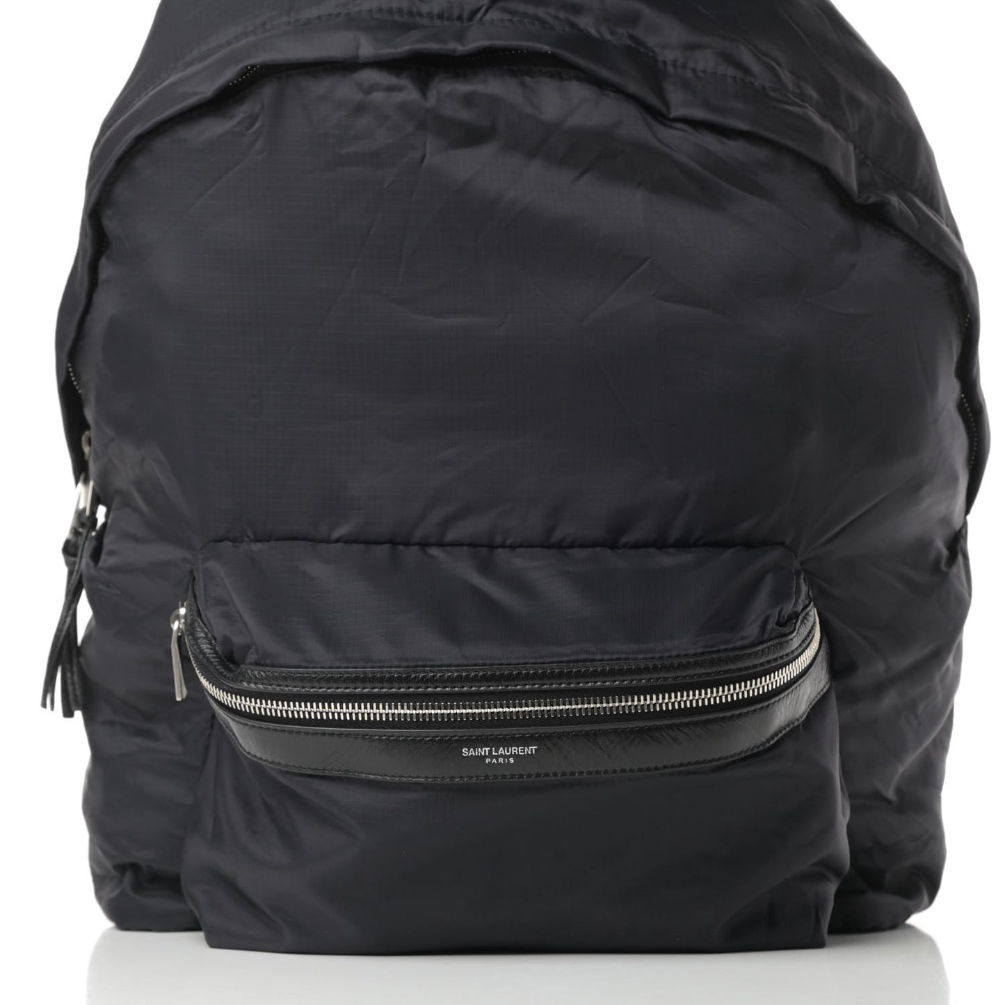 Nylon City Fold Up Backpack Belt Bag Black