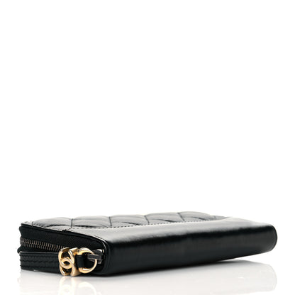 Chanel Aged Calfskin Quilted Small Gabrielle Zip Around Wallet Black 4 of 10