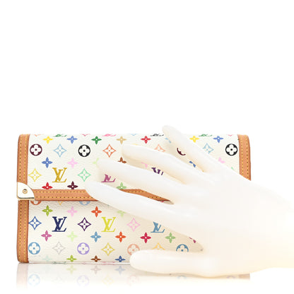 Louis Vuitton Monogram Multicolor Porte Tresor International Wallet White 2 of 12