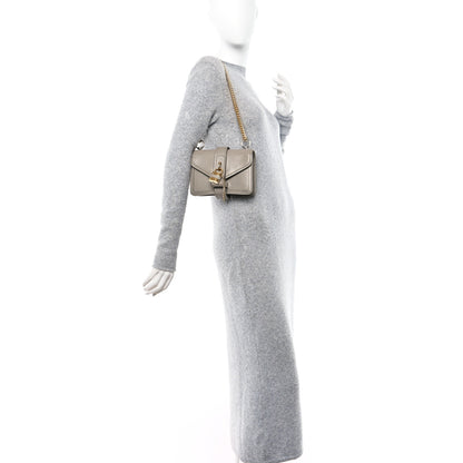 Chloe Shiny Goatskin Calfskin Mini Aby Chain Shoulder Bag Motty Grey 2 of 15