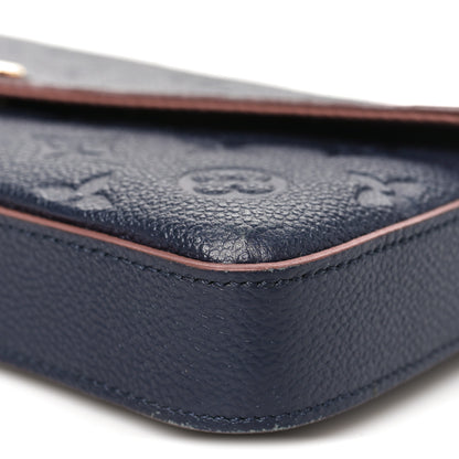 Louis Vuitton Empreinte Pochette Felicie Chain Wallet Marine Rouge 9 of 10