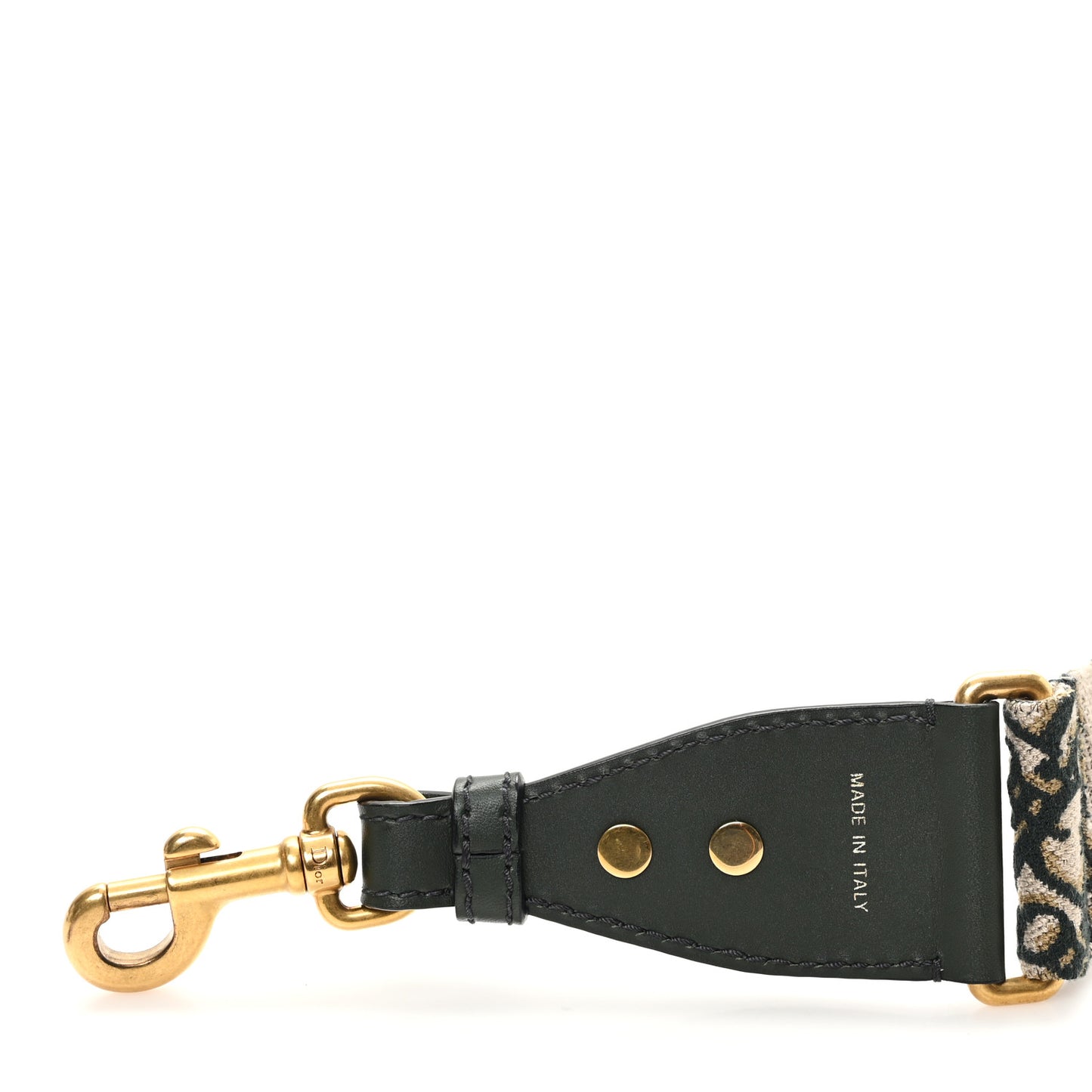 Oblique Studded Shoulder Strap Green Multicolor