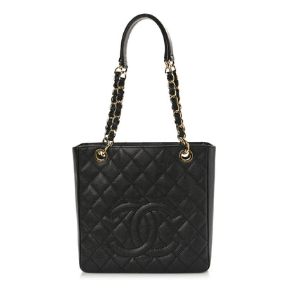 Chanel Caviar Quilted Petit Shopping Tote PST Black 1 of 9