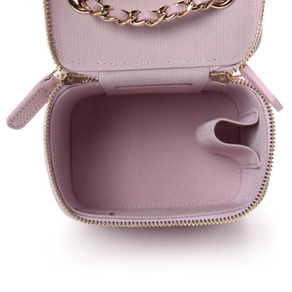 Chanel Caviar Quilted Mini Vanity Case With Chain Light Pink 5 of 11