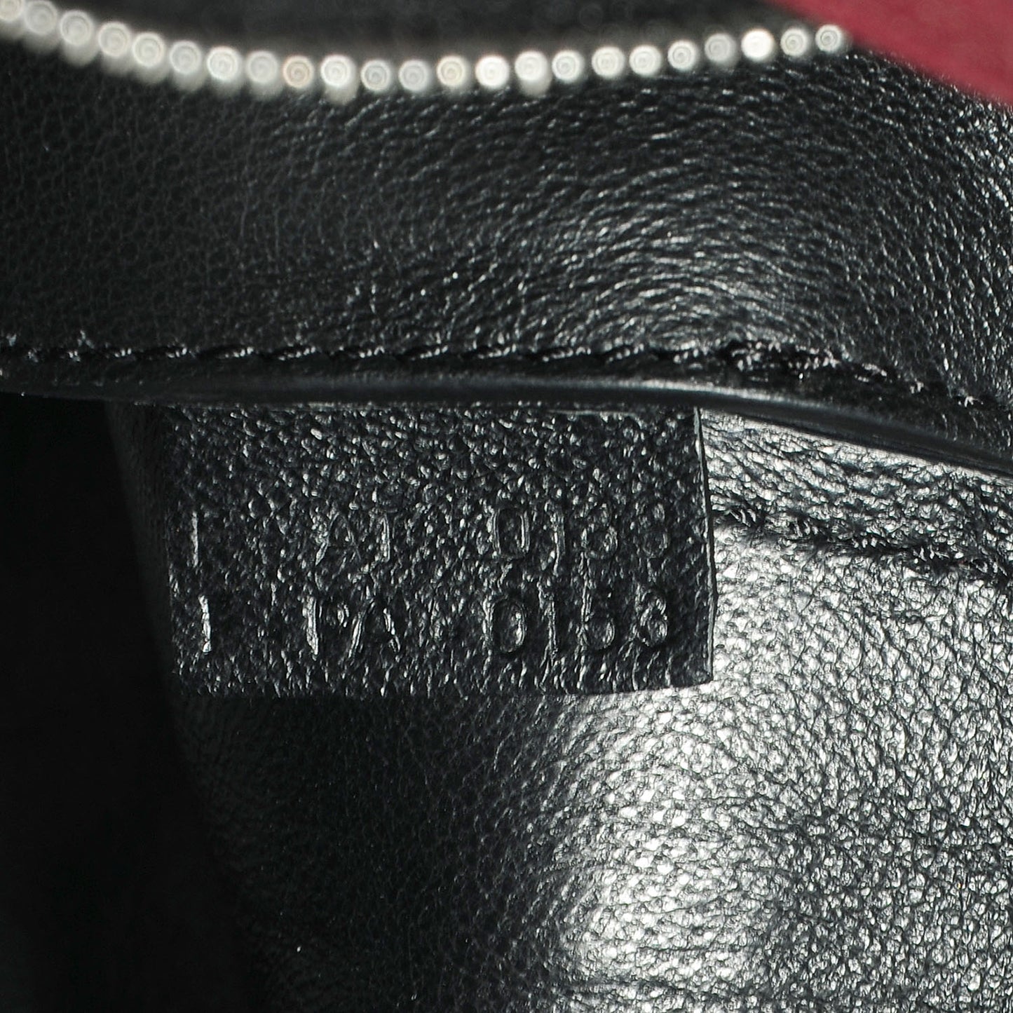 Grained Calfskin Medium Edge Shoulder Bag Blood