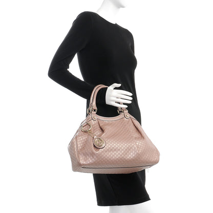 Gucci Metallic Microguccissima Medium Sukey Tote Dark Cipria 2 of 11