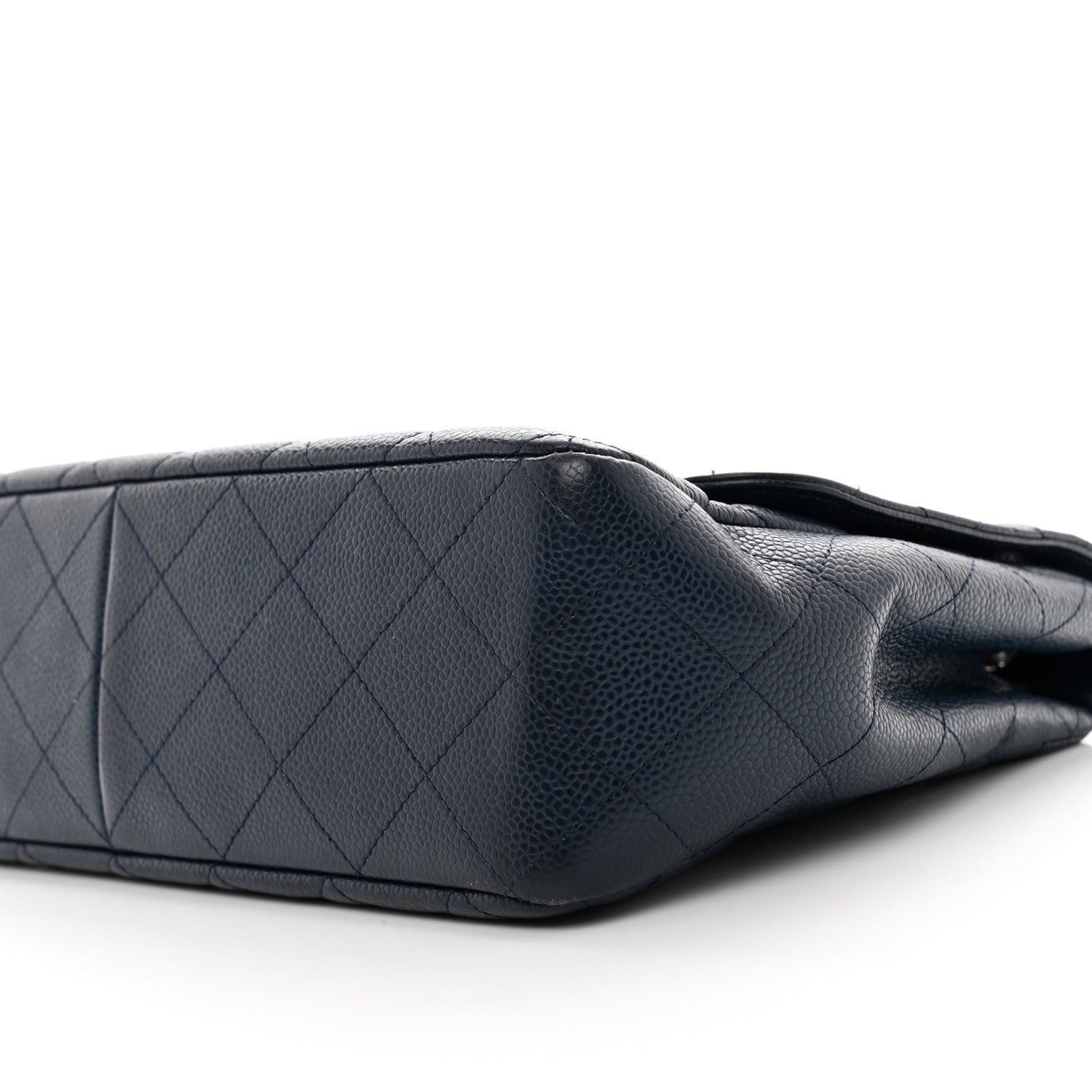 Chanel Caviar Quilted Jumbo Single Flap Navy 10 of 11