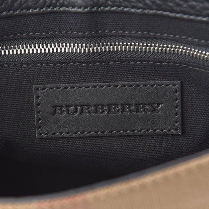 Burberry Mega Check Grainy Calfskin Small Gowan Messenger Bag Black 6 of 11