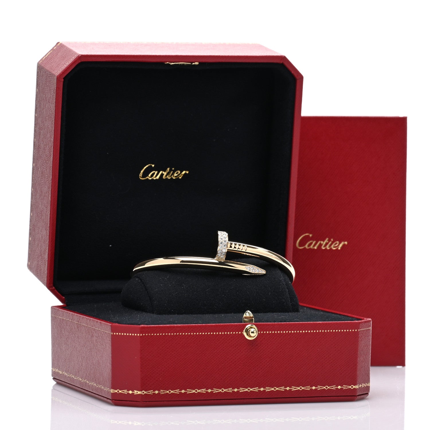 Cartier 18K Yellow Gold Diamond Medium Juste Un Clou Bracelet 19 4 of 4