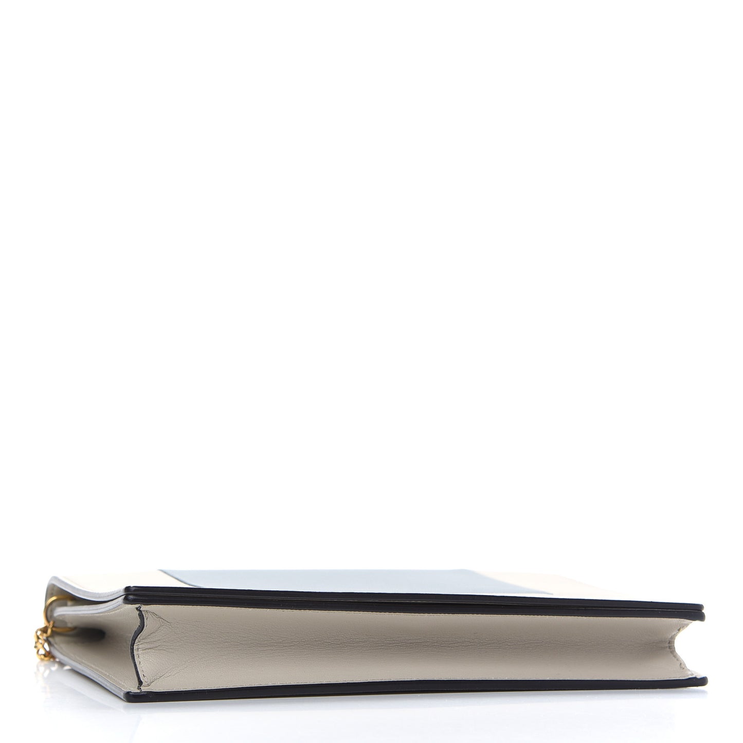 Smooth Lambskin Frame Evening Chain Clutch Grey Storm
