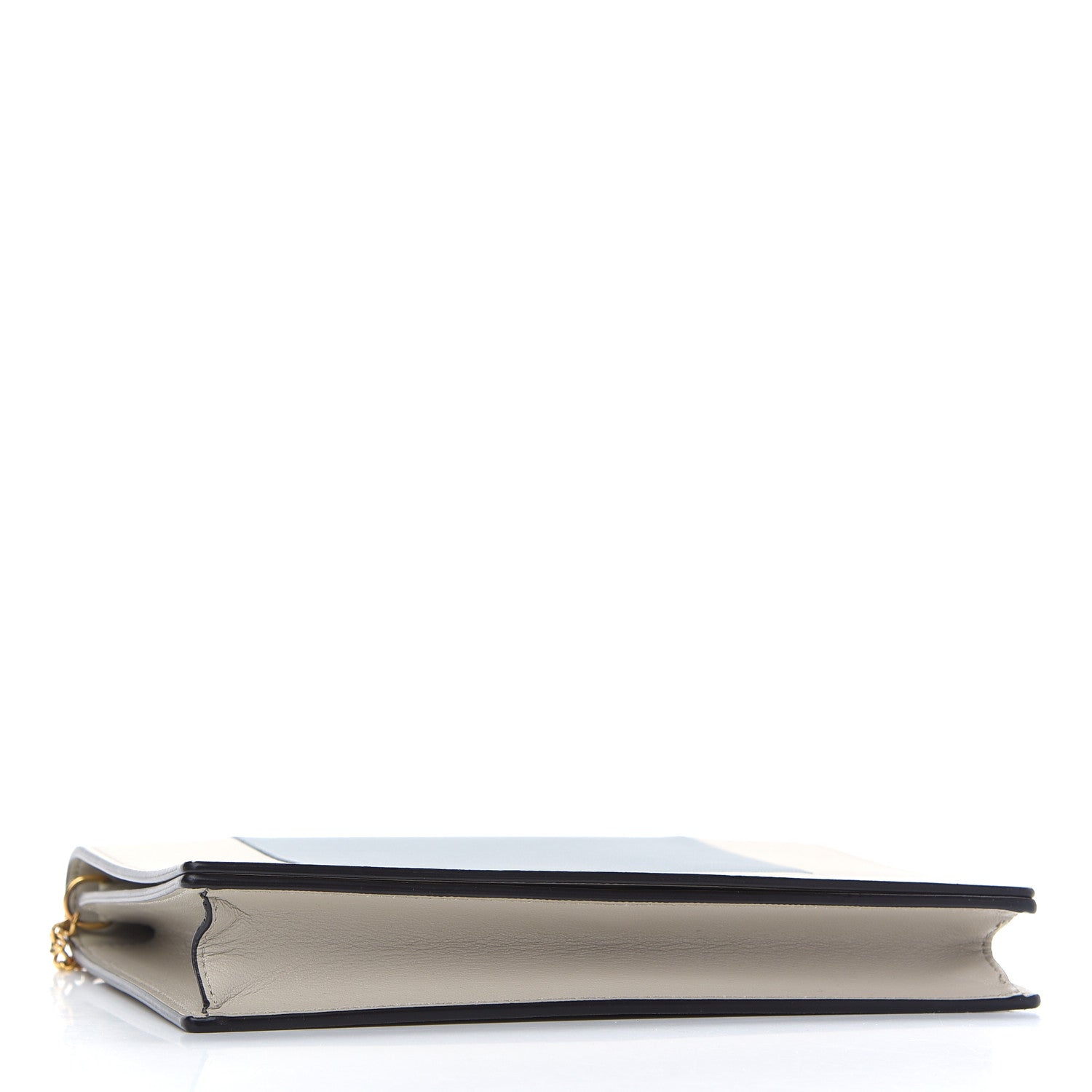 Celine Smooth Lambskin Frame Evening Chain Clutch Grey Storm 3 of 9