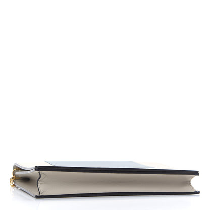 Celine Smooth Lambskin Frame Evening Chain Clutch Grey Storm 3 of 9
