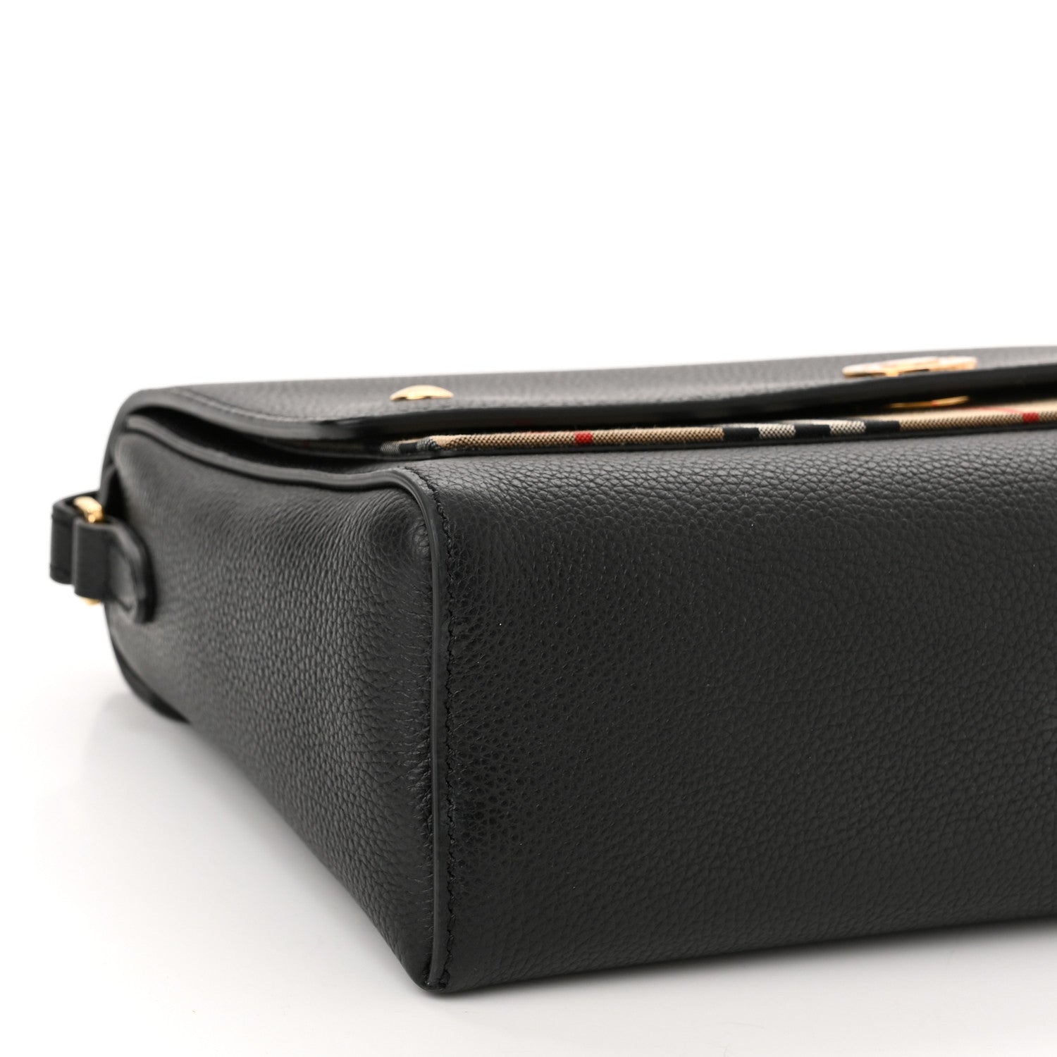 Burberry Grainy Calfskin Vintage Check Note Crossbody Bag Black 8 of 10