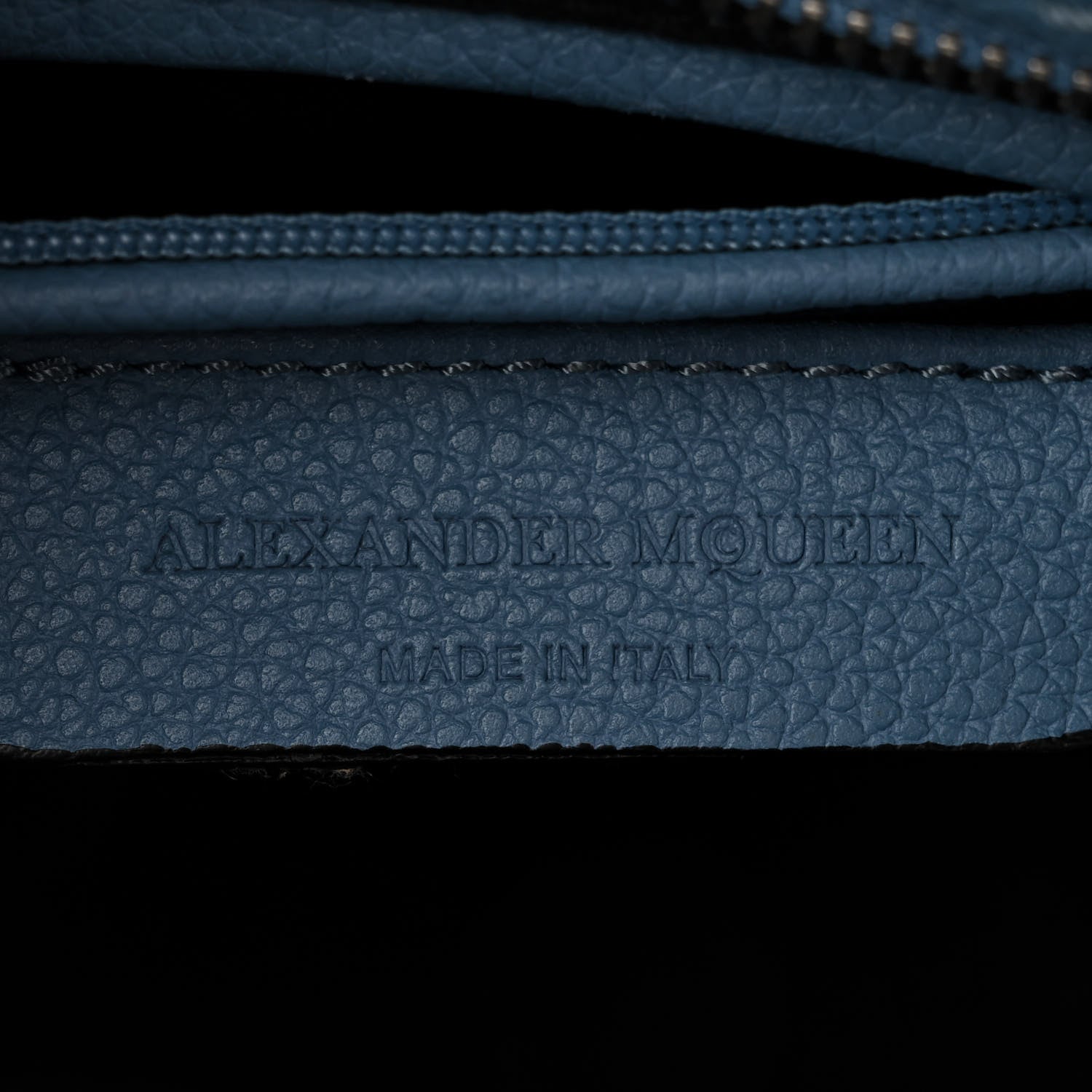 Alexander McQueen Pebbled Calfskin Mini Padlock Tote Light Blue 6 of 10