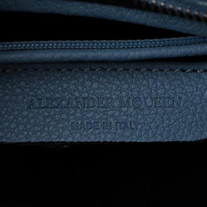 Alexander McQueen Pebbled Calfskin Mini Padlock Tote Light Blue 6 of 10