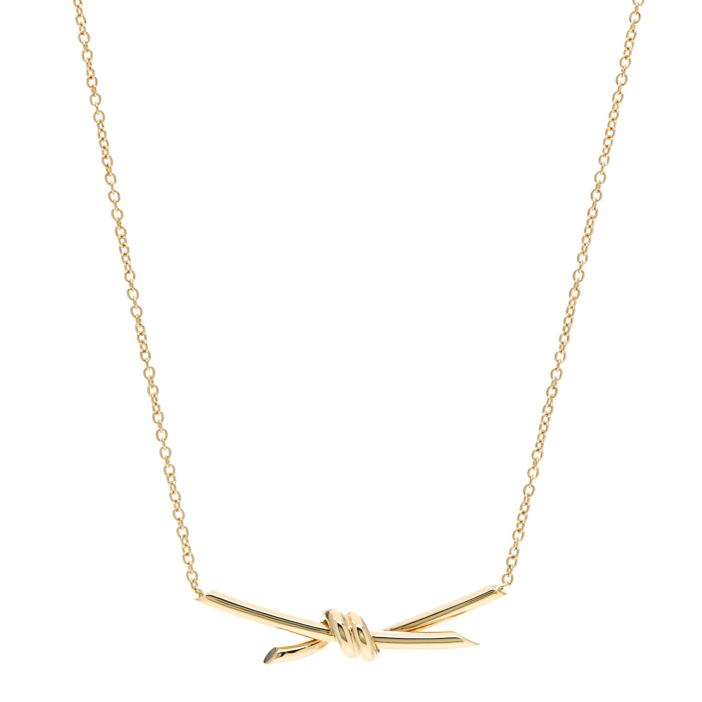 18K Yellow Gold Knot Necklace
