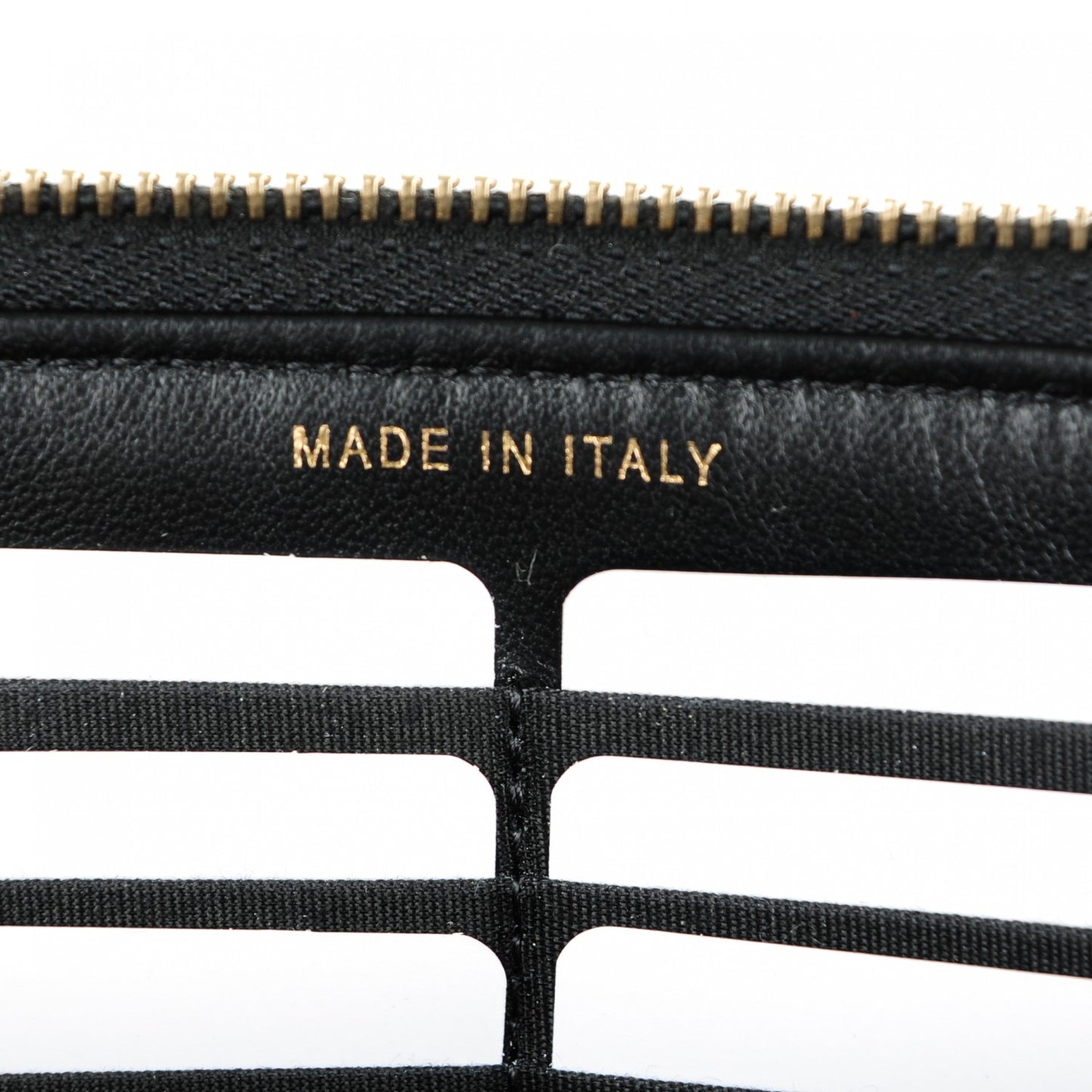 Lambskin Quilted Small Zipped Boy Pouch Black