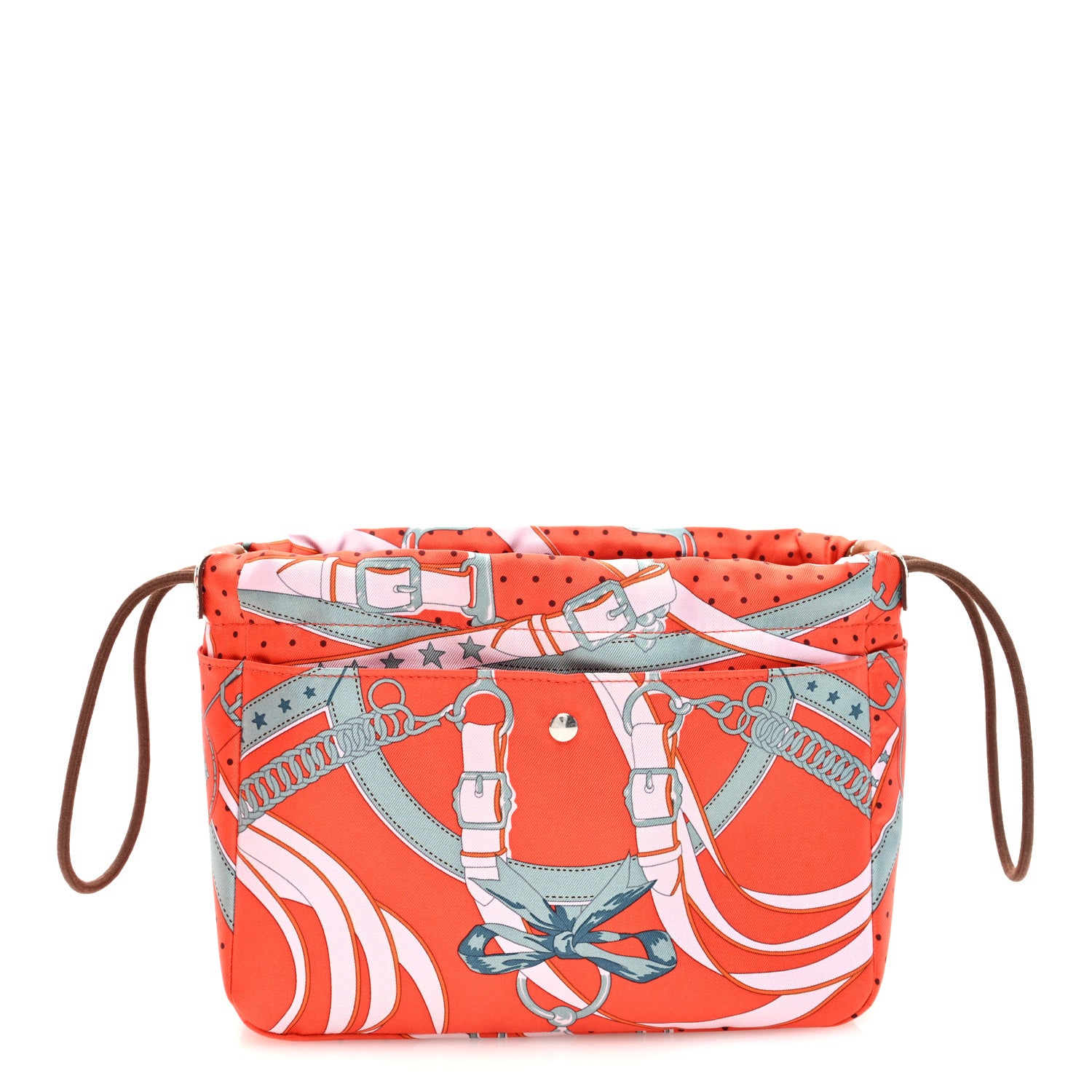Hermes Silk La Promenade du Matin Bandana Fourbi 20 PM Pouch Orange Mecano Turquoise Fauve 1 of 10