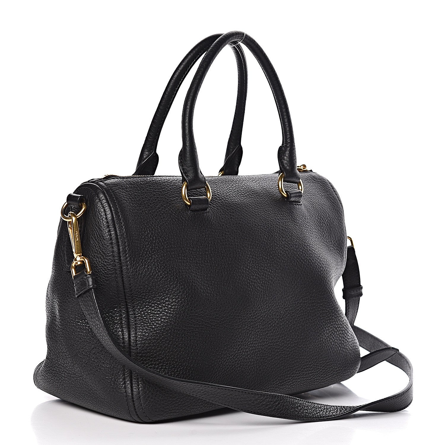 Prada Vitello Phenix Bauletto Black 4 of 12