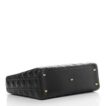 Christian Dior Lambskin Cannage Large Lady Dior Black 4 of 15
