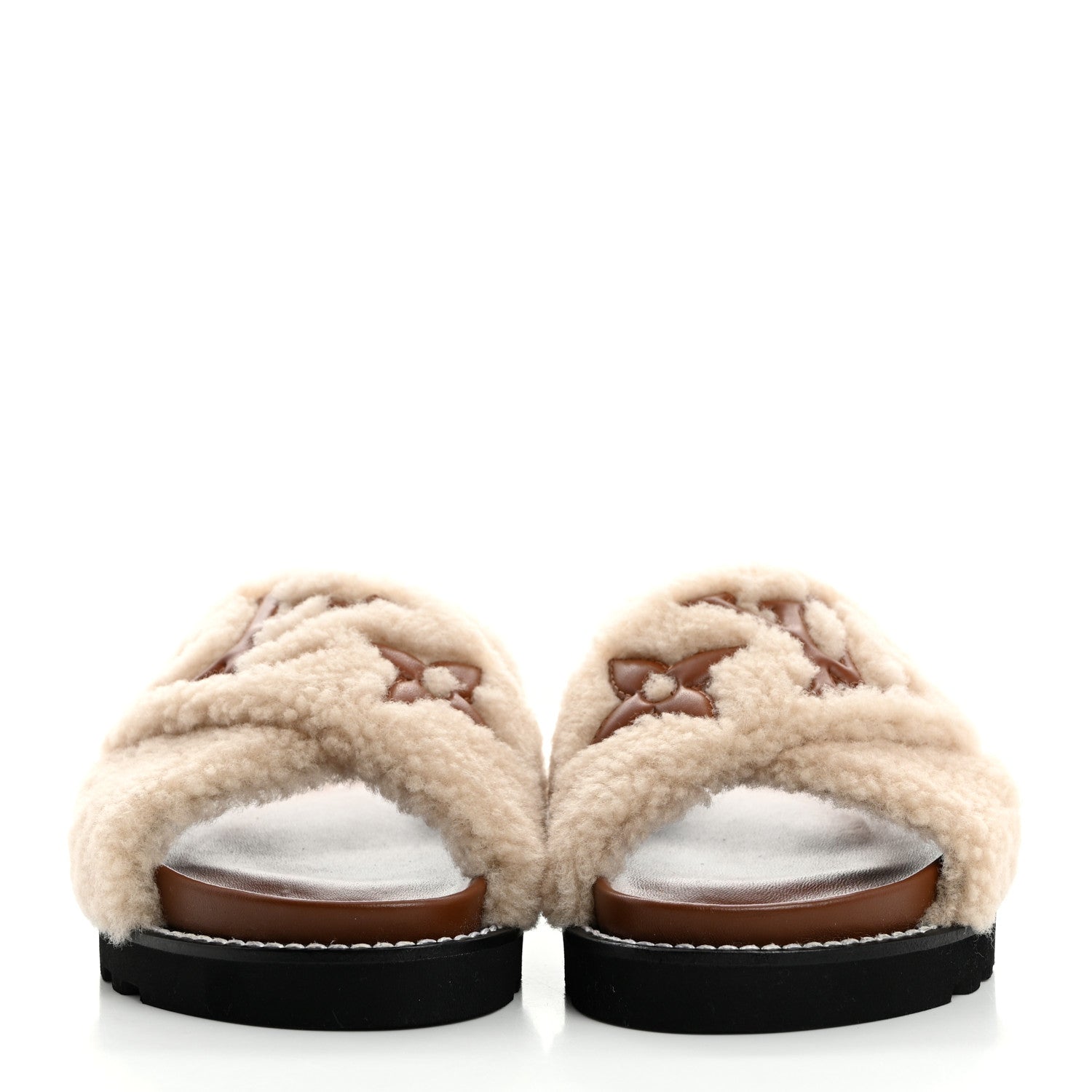 Louis Vuitton Shearling Paseo Flat Comfort Mule 37 Brown 2 of 8