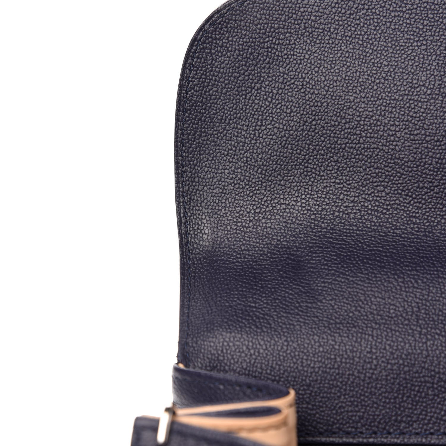 Delvaux Grained Calfskin Brillant MM Satchel Navy 10 of 12