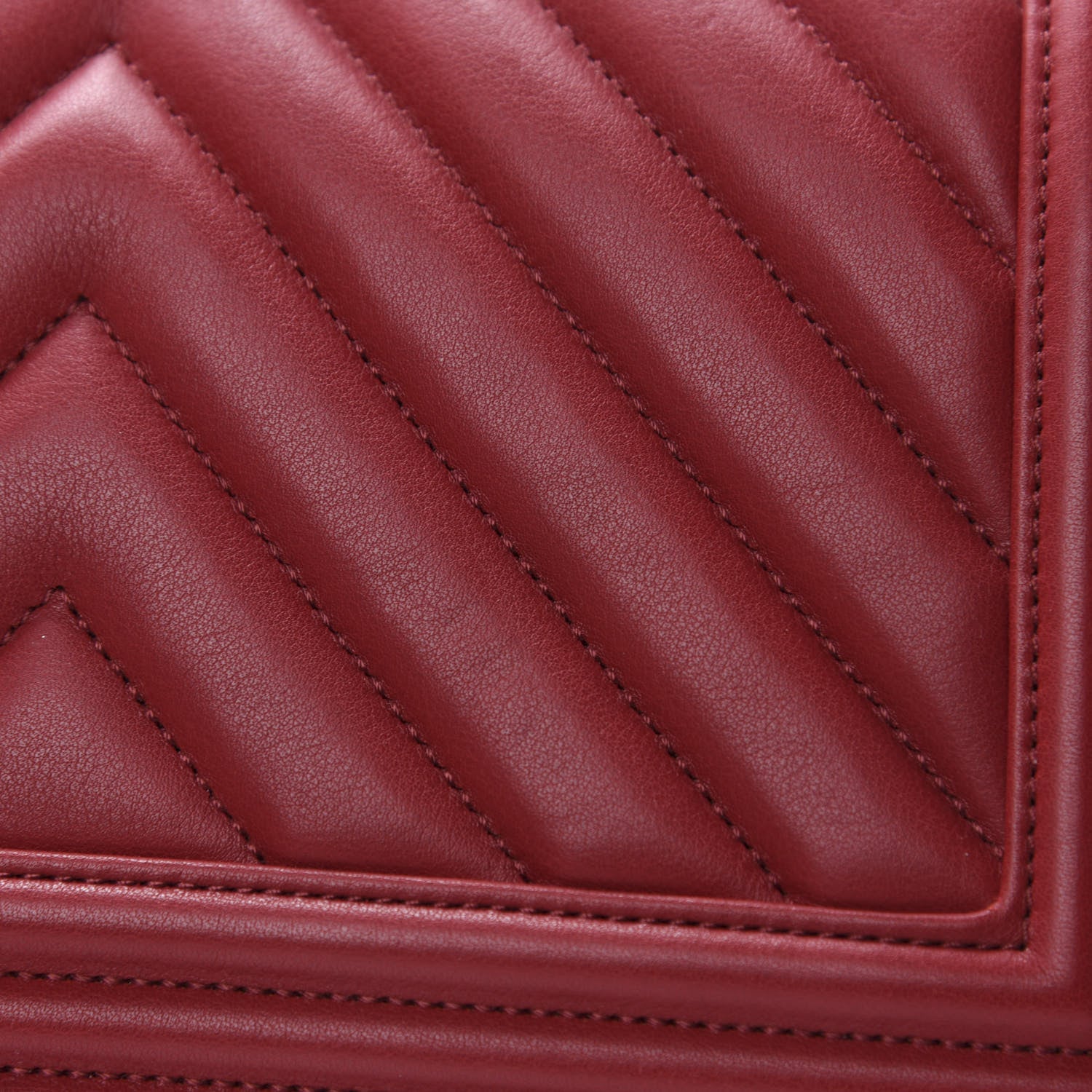 Chanel Calfskin Chevron Quilted Medium Boy Flap Red 8 of 11