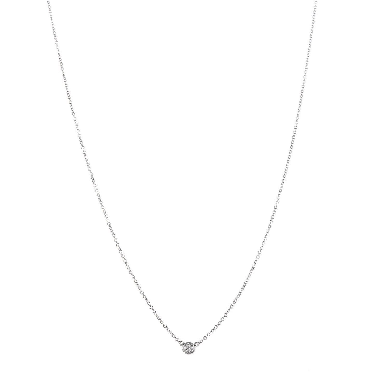 Platinum Diamond .14ct Elsa Peretti Diamonds by the Yard Pendant Necklace